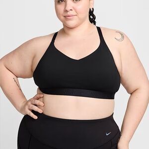 Nike Indy Light Support Women's Padded Adjustable Sports Bra NWT Size 3X Black